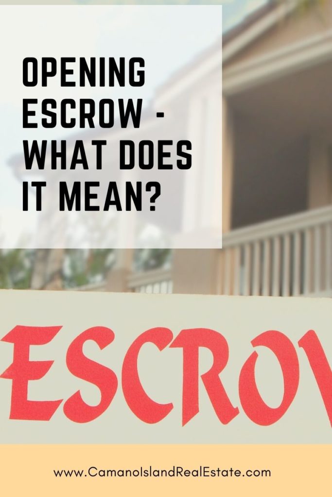 Opening Escrow - What Does it Mean?